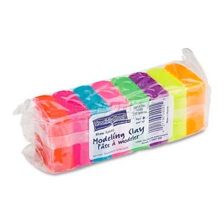 The Chenille Kraft Co Chenille Kraft Modeling Clay Assortment, 27 1/2g each Assorted Neon, 220 g 4091